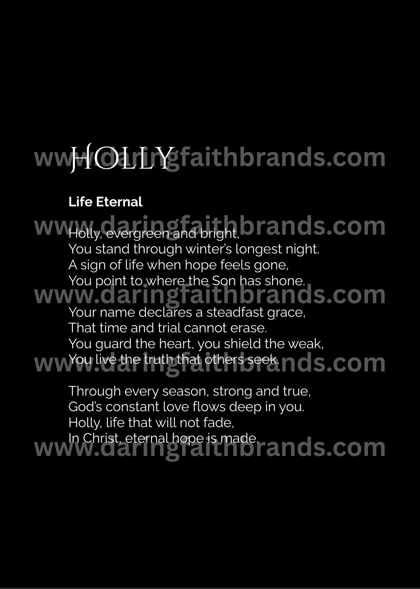 Holly - Custom Name Meaning Poem - Digital Download
