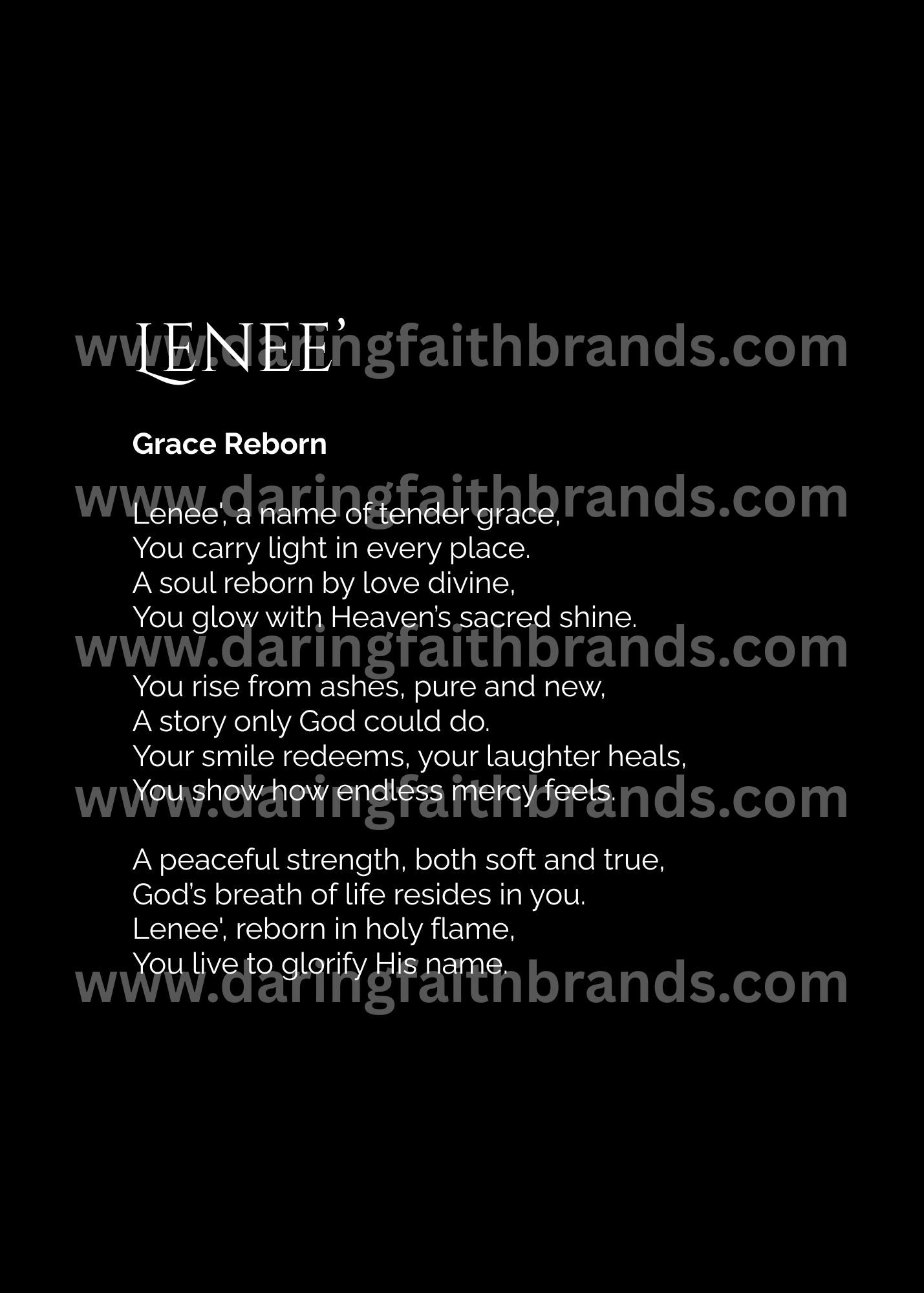Lenee' - Custom Name Meaning Poem - Digital Download
