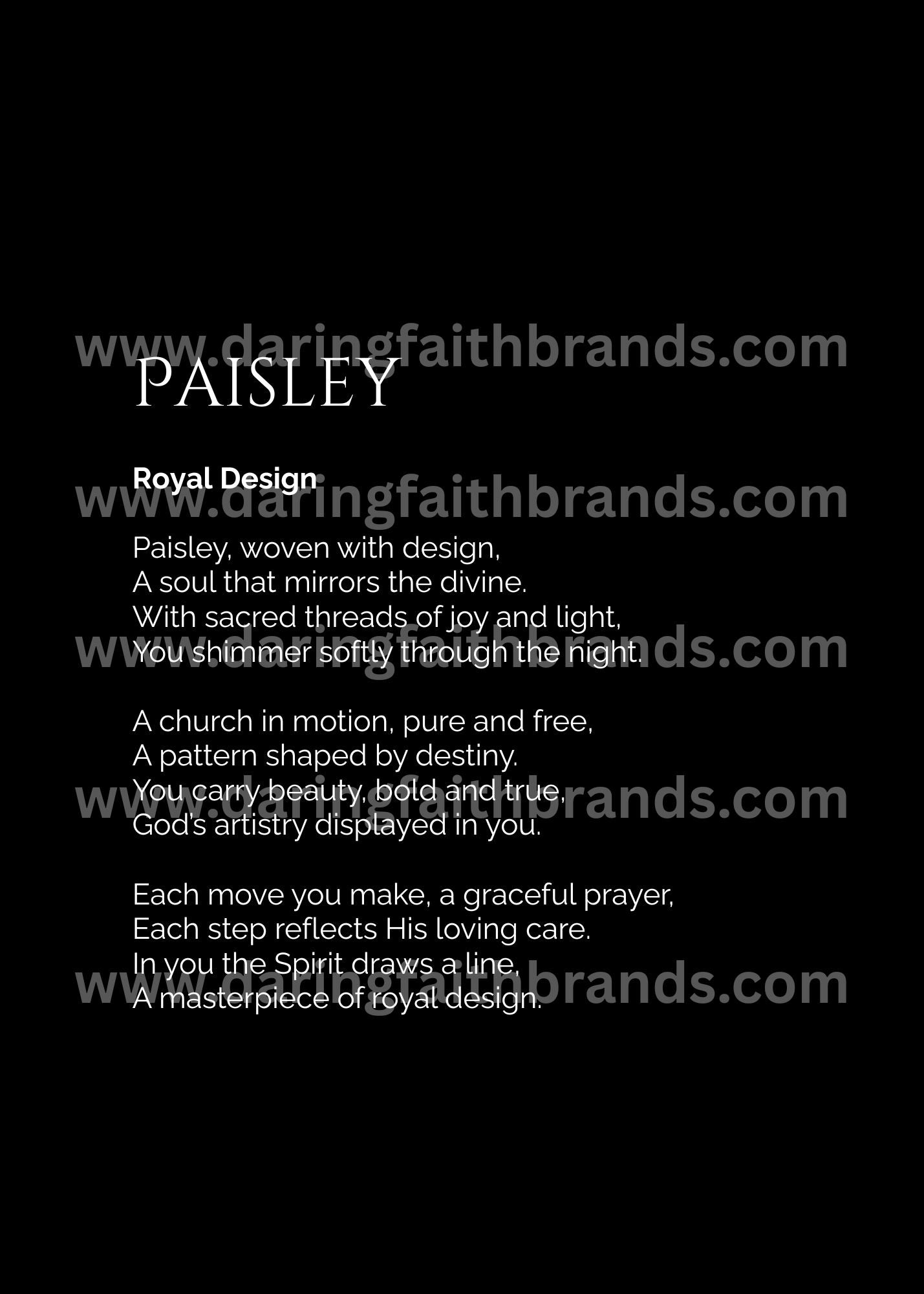 Paisley - Custom Name Meaning Poem - Digital Download