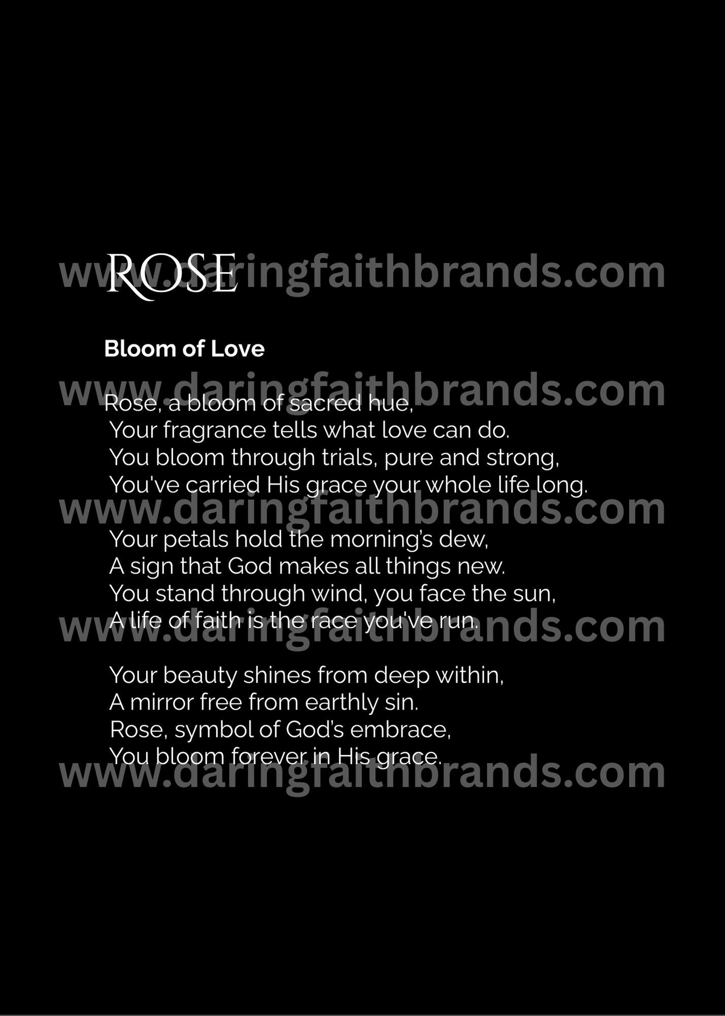 Rose - Custom Name Meaning Poem - Digital Download