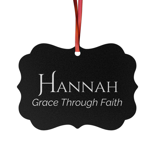 Hannah - Elegant Custom Name Meaning Ornament