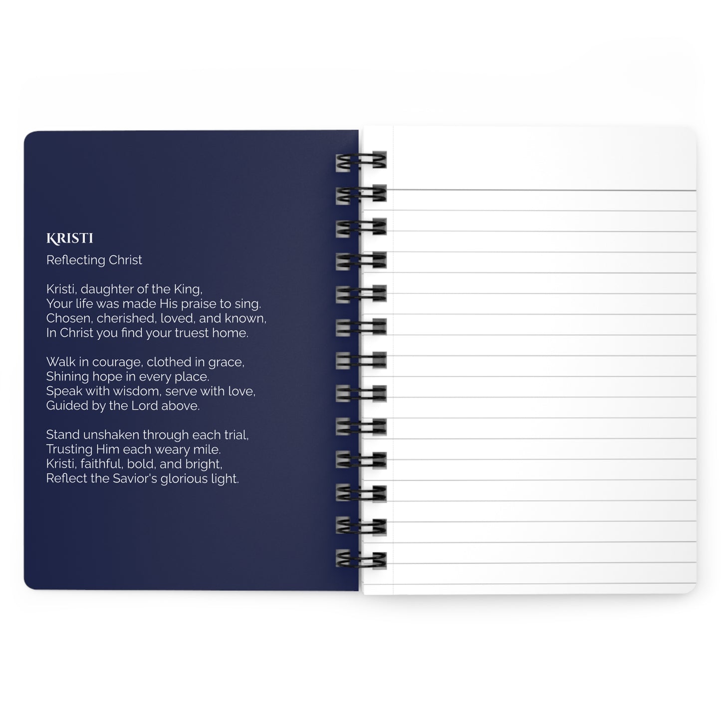 Kristi - Custom Name Meaning Journal and Poem Blue