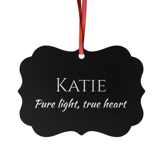 Katie - Elegant Custom Name Meaning Ornament