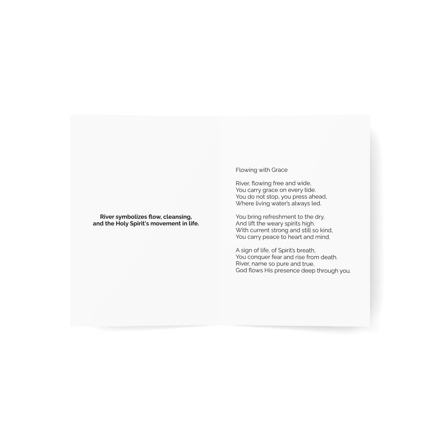 River - Personalized Name Meaning Card with Poem