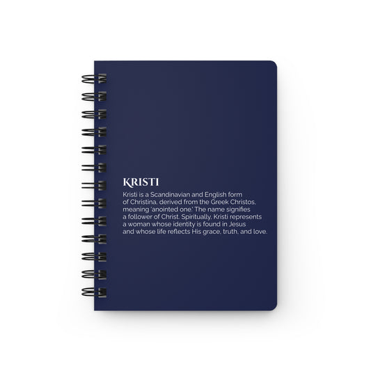 Kristi - Custom Name Meaning Journal and Poem Blue