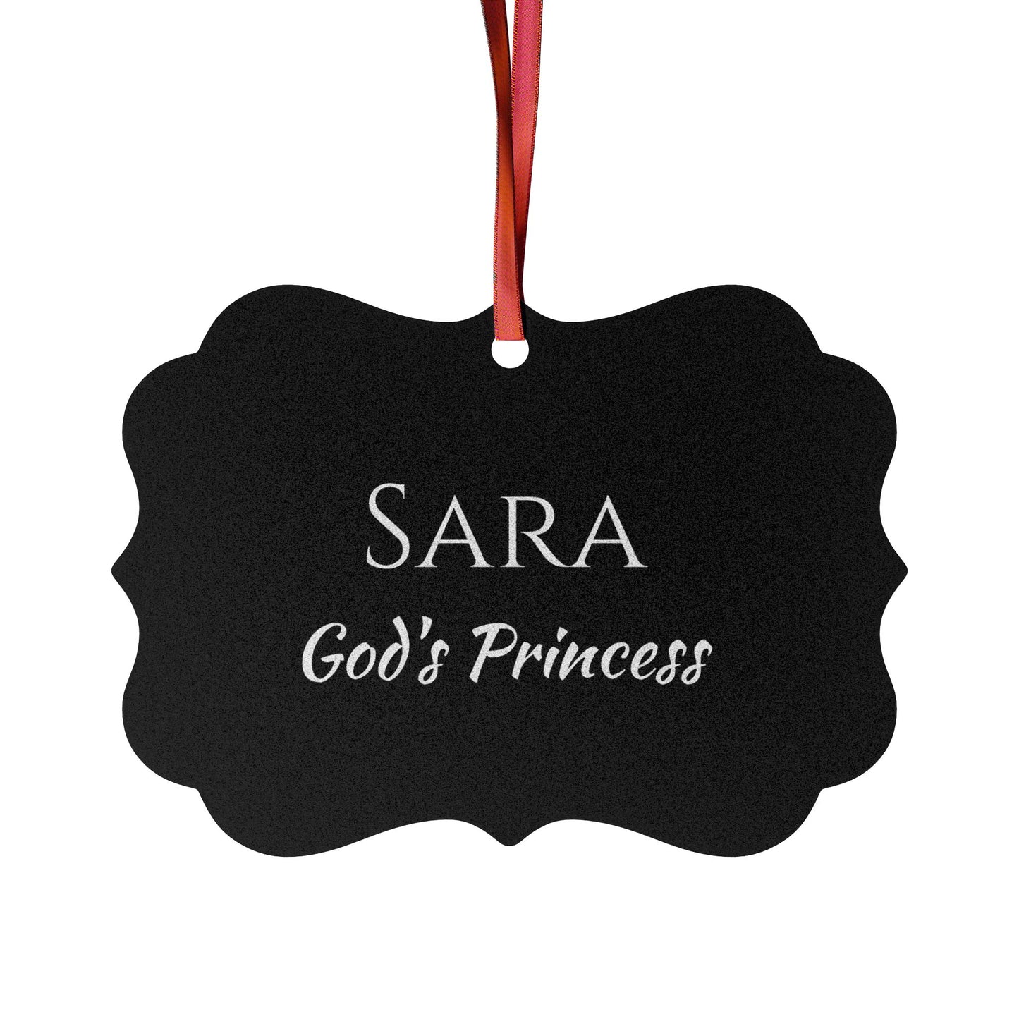 Sara - Elegant Custom Name Meaning Ornament
