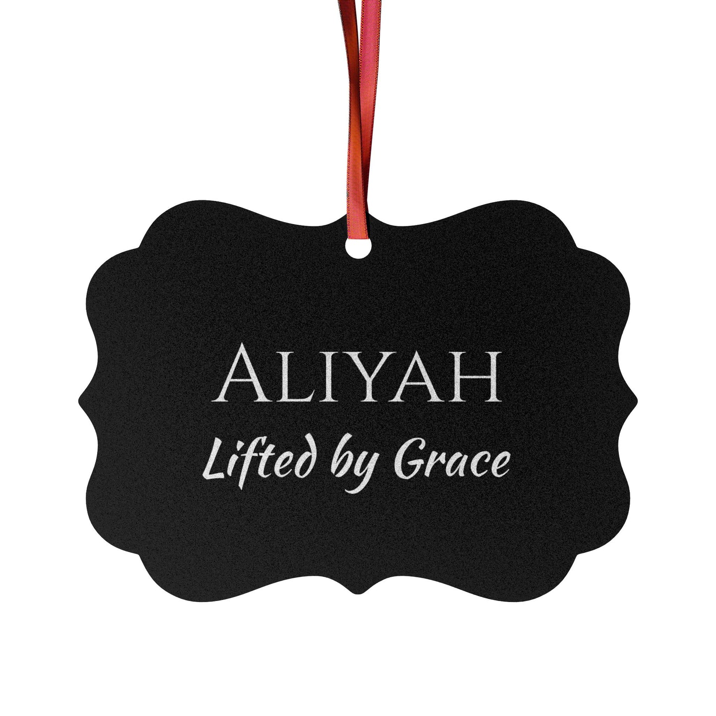 Aliyah - Elegant Custom Name Meaning Ornament