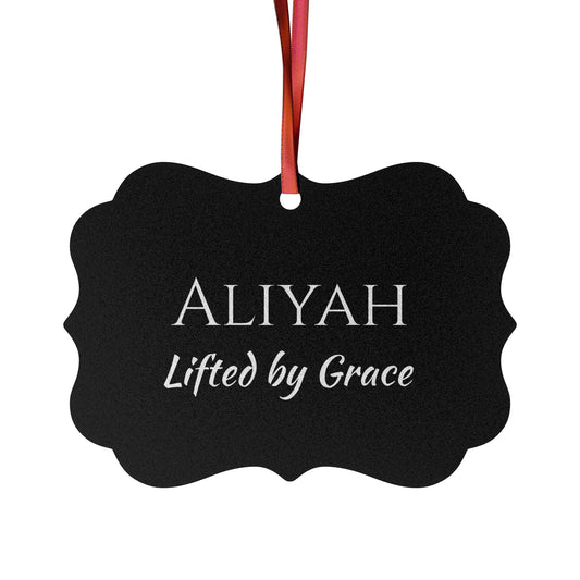 Aliyah - Elegant Custom Name Meaning Ornament