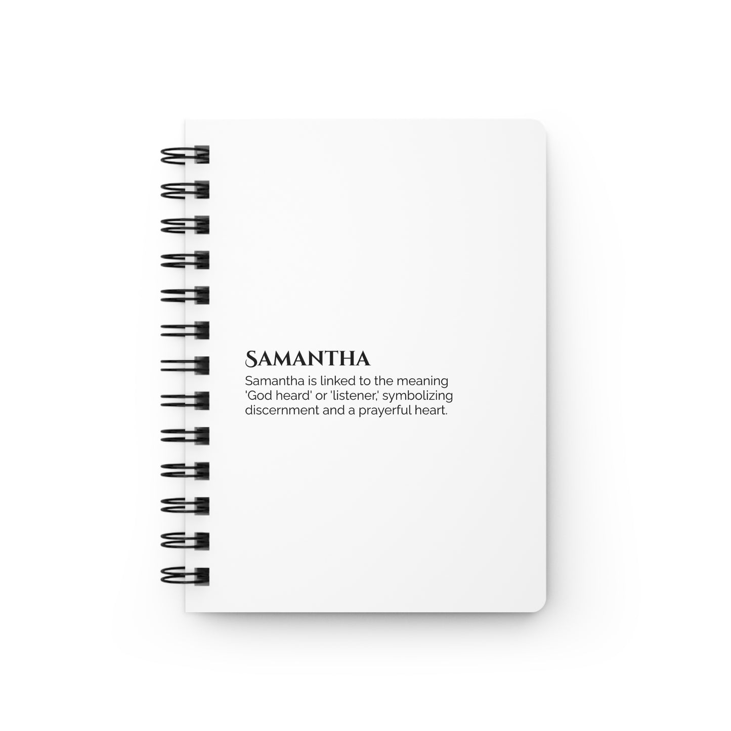 Samantha - Custom Name Meaning Journal & Poem Black
