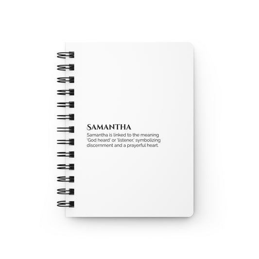 Samantha - Custom Name Meaning Journal & Poem Black