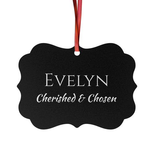 Evelyn - Elegant Custom Name Meaning Ornament