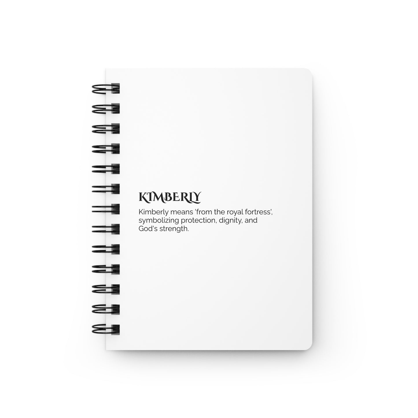 Kimberly - Custom Name Meaning Journal and Poem White