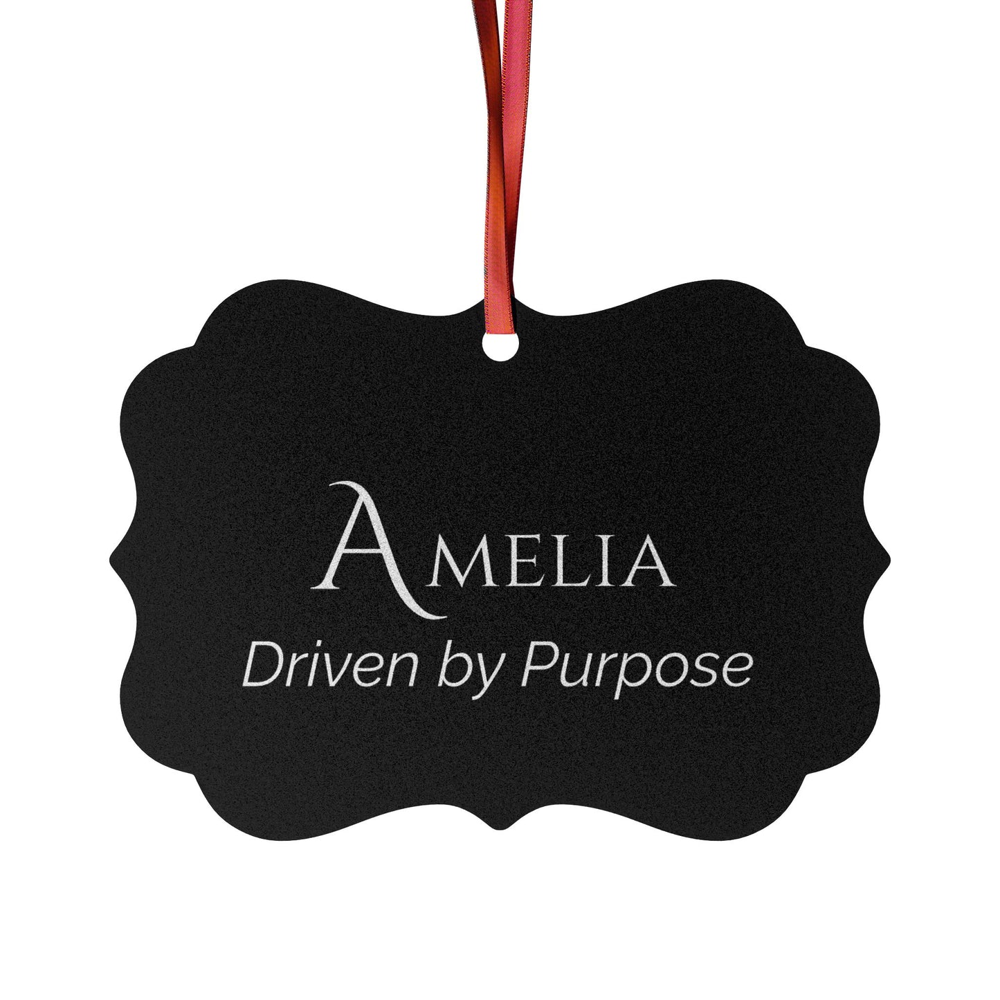 Amelia - Elegant Custom Name Meaning Ornament