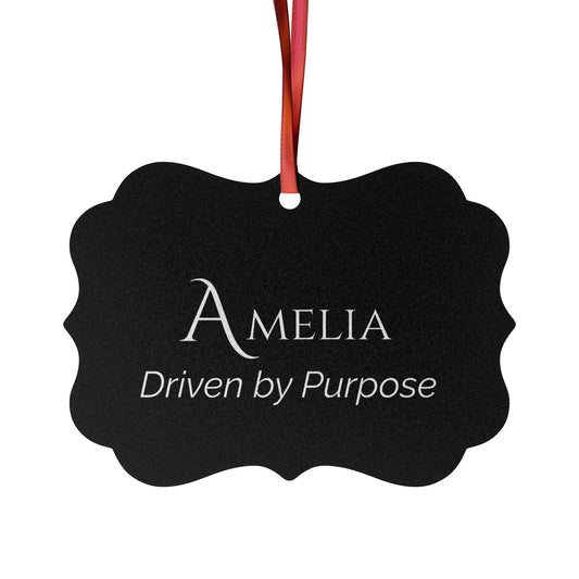 Amelia - Elegant Custom Name Meaning Ornament