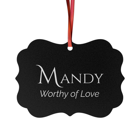 Mandy - Elegant Custom Name Meaning Ornament