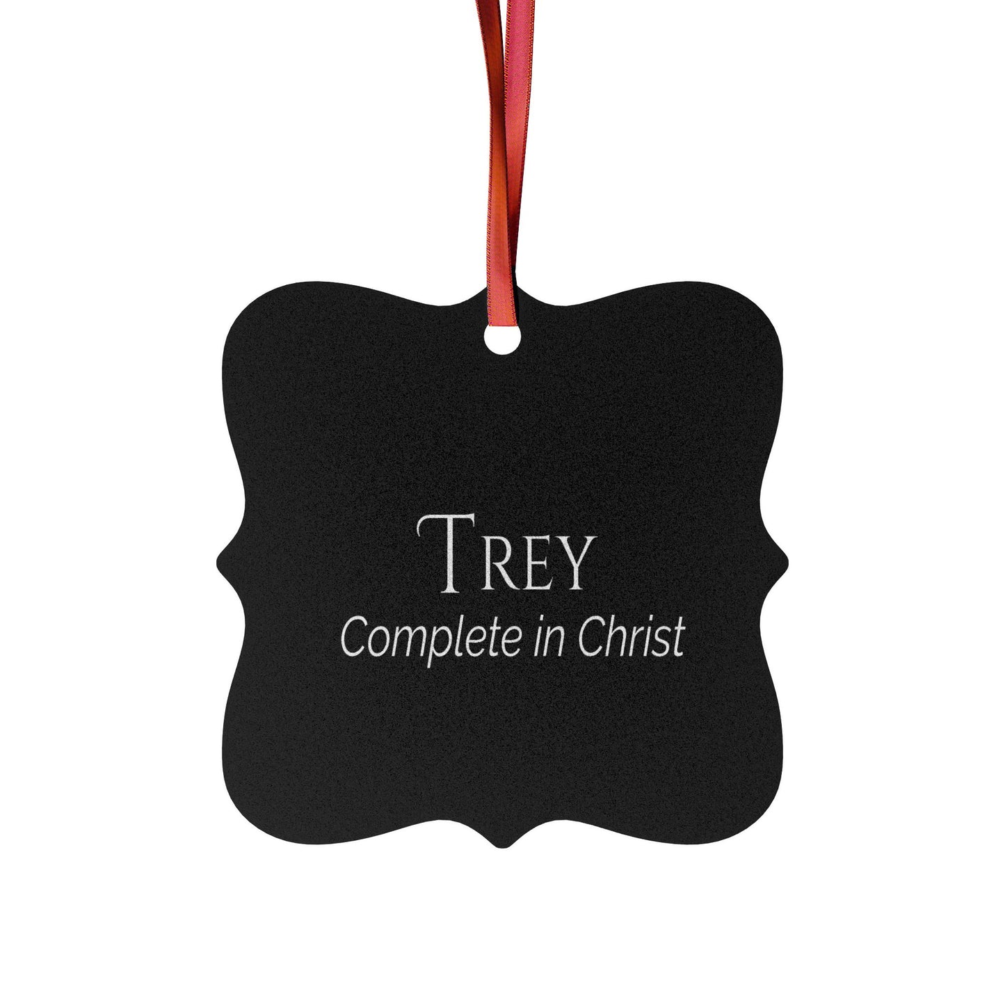 Trey - Elegant Custom Name Meaning Ornament