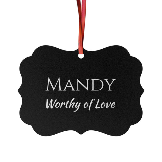 Mandy - Elegant Custom Name Meaning Ornament