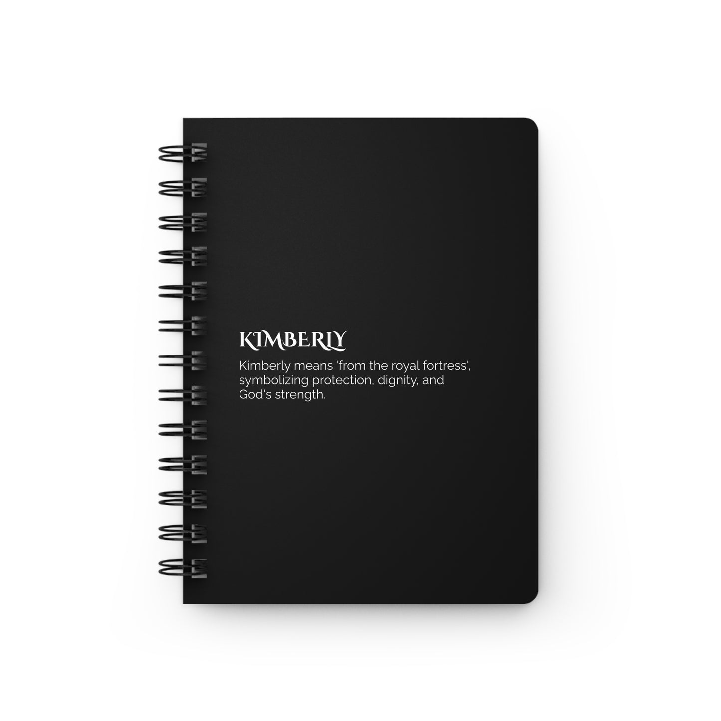 Kimberly - Custom Name Meaning Journal and Poem Black