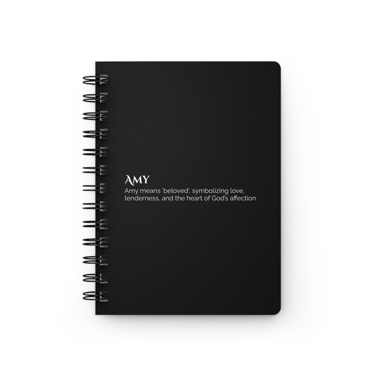 Amy - Custom Name Meaning Journal and Poem Black