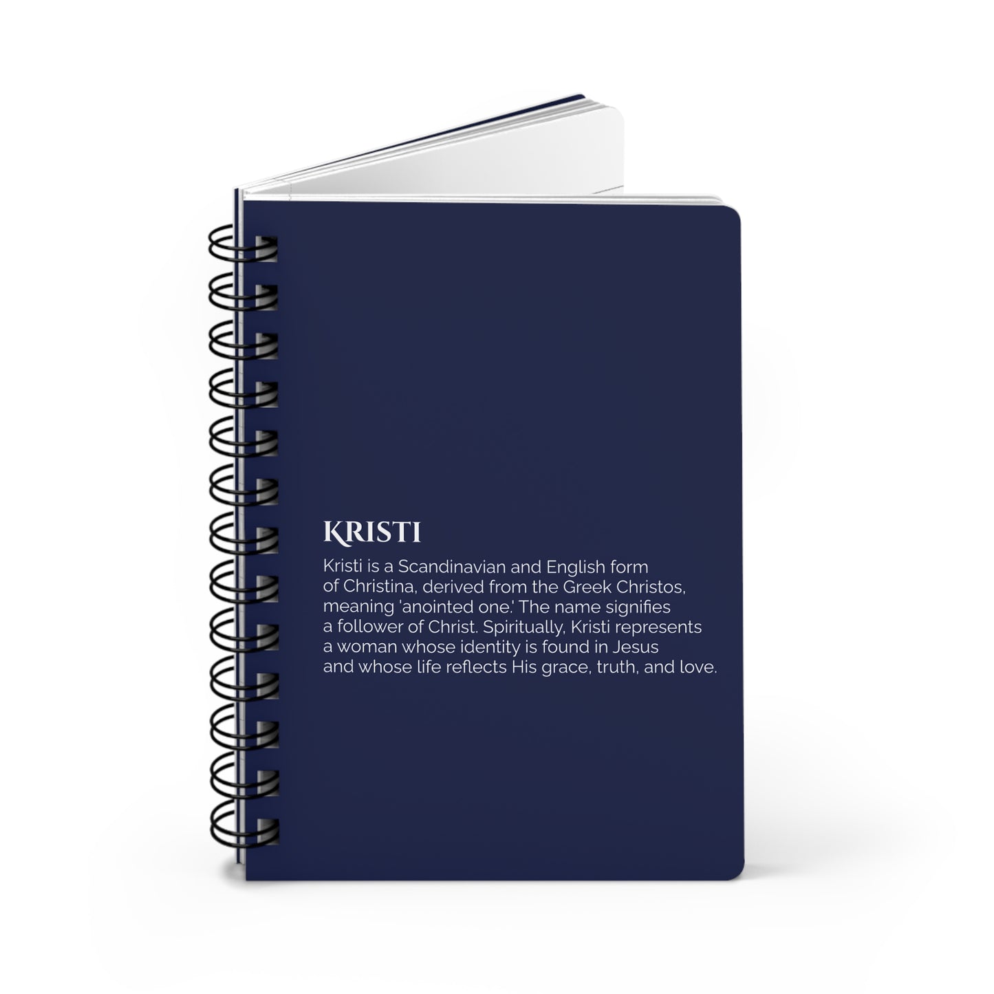 Kristi - Custom Name Meaning Journal and Poem Blue
