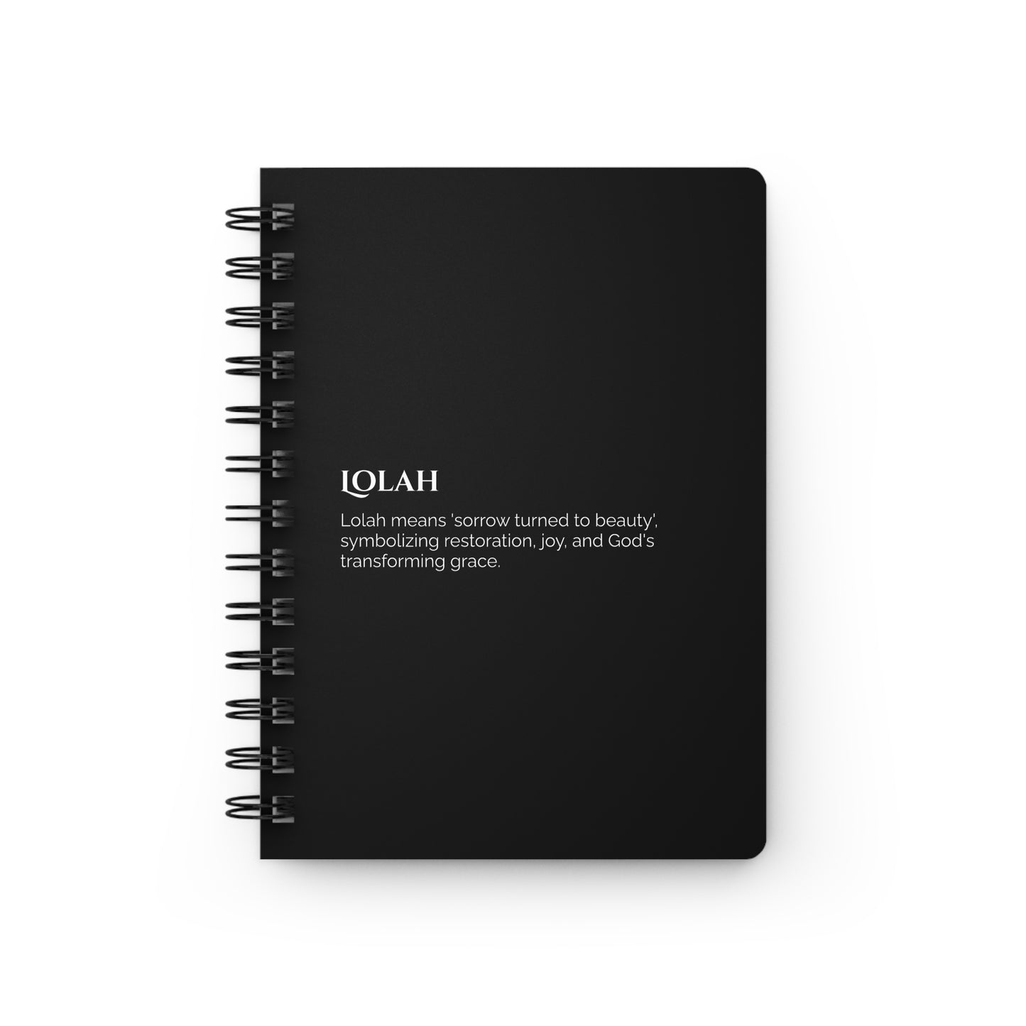 Lolah - Custom Name Meaning Journal and Poem Black