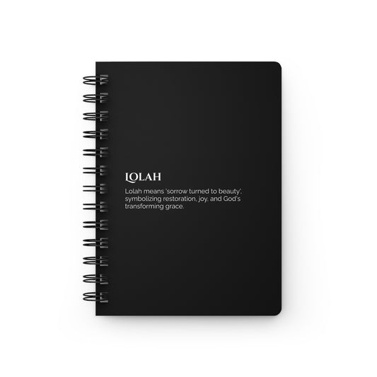 Lolah - Custom Name Meaning Journal and Poem Black
