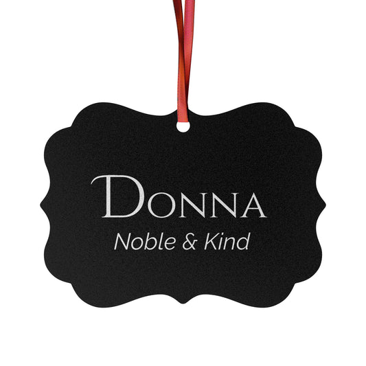 Donna - Elegant Custom Name Meaning Ornament
