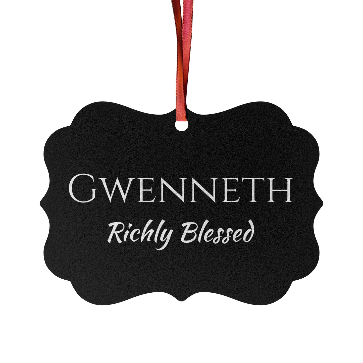 Gwenneth - Elegant Custom Name Meaning Ornament