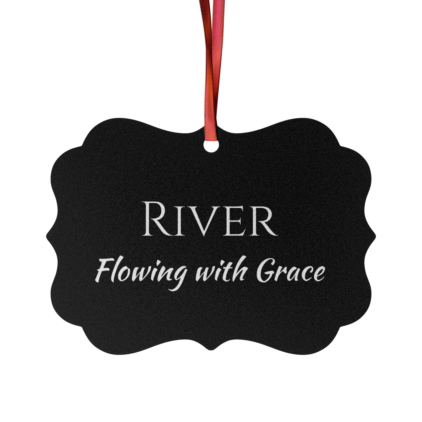 River - Elegant Custom Name Meaning Ornament
