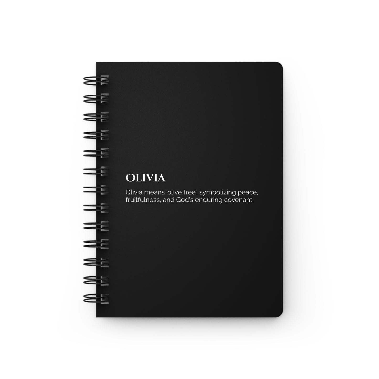 Olivia - Custom Name Meaning Journal and Poem Black
