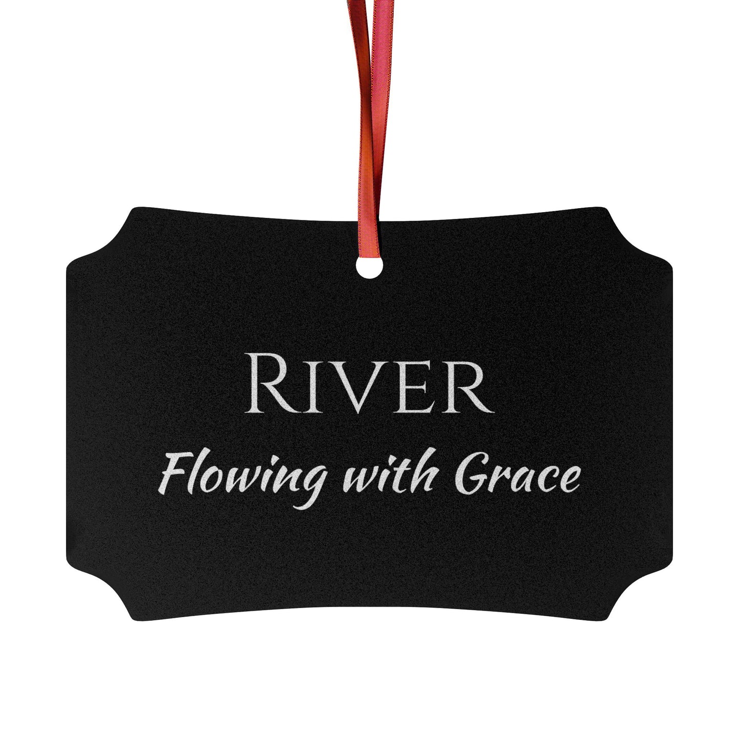 River - Elegant Custom Name Meaning Ornament
