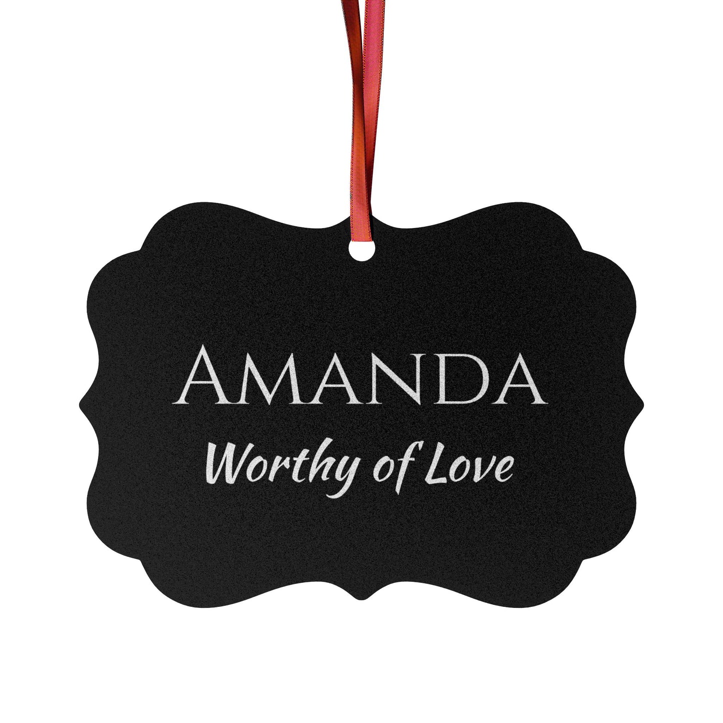 Amanda - Elegant Custom Name Meaning Ornament