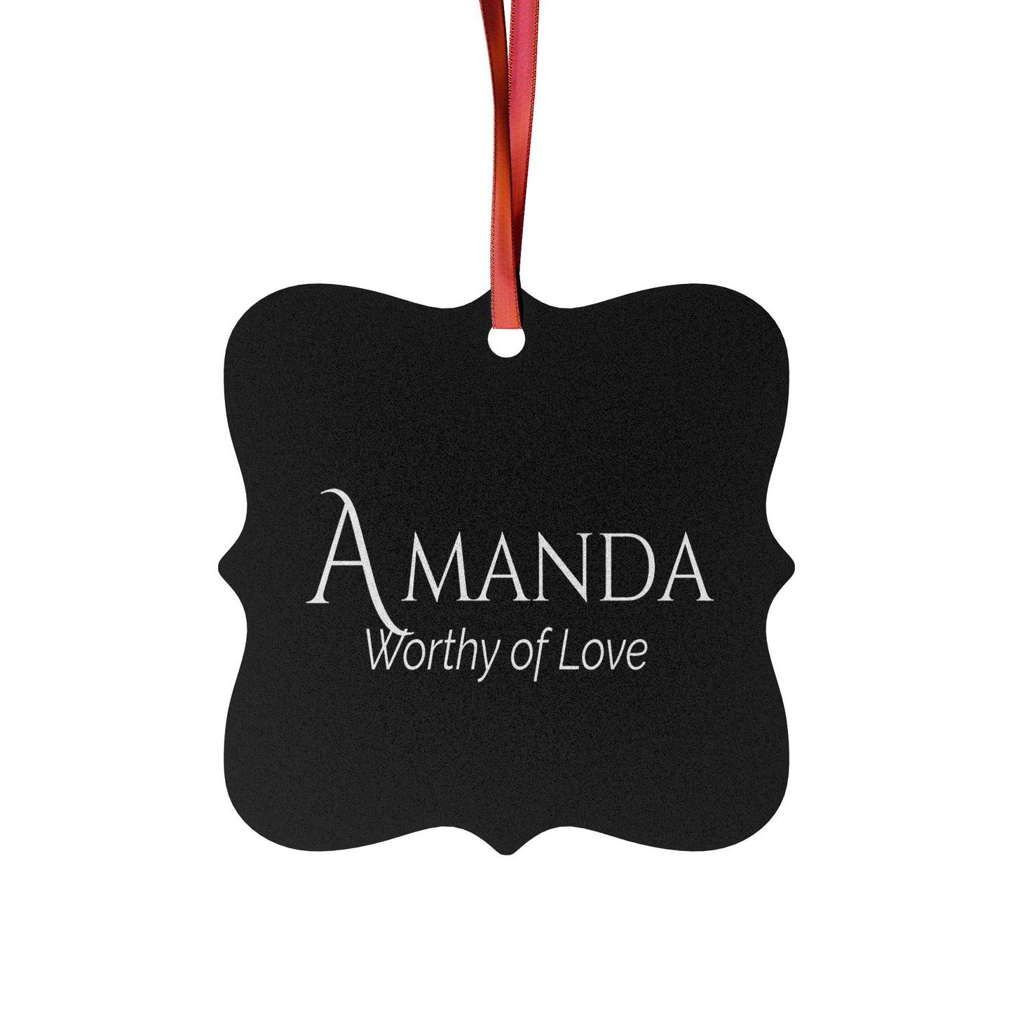 Amanda - Elegant Custom Name Meaning Ornament