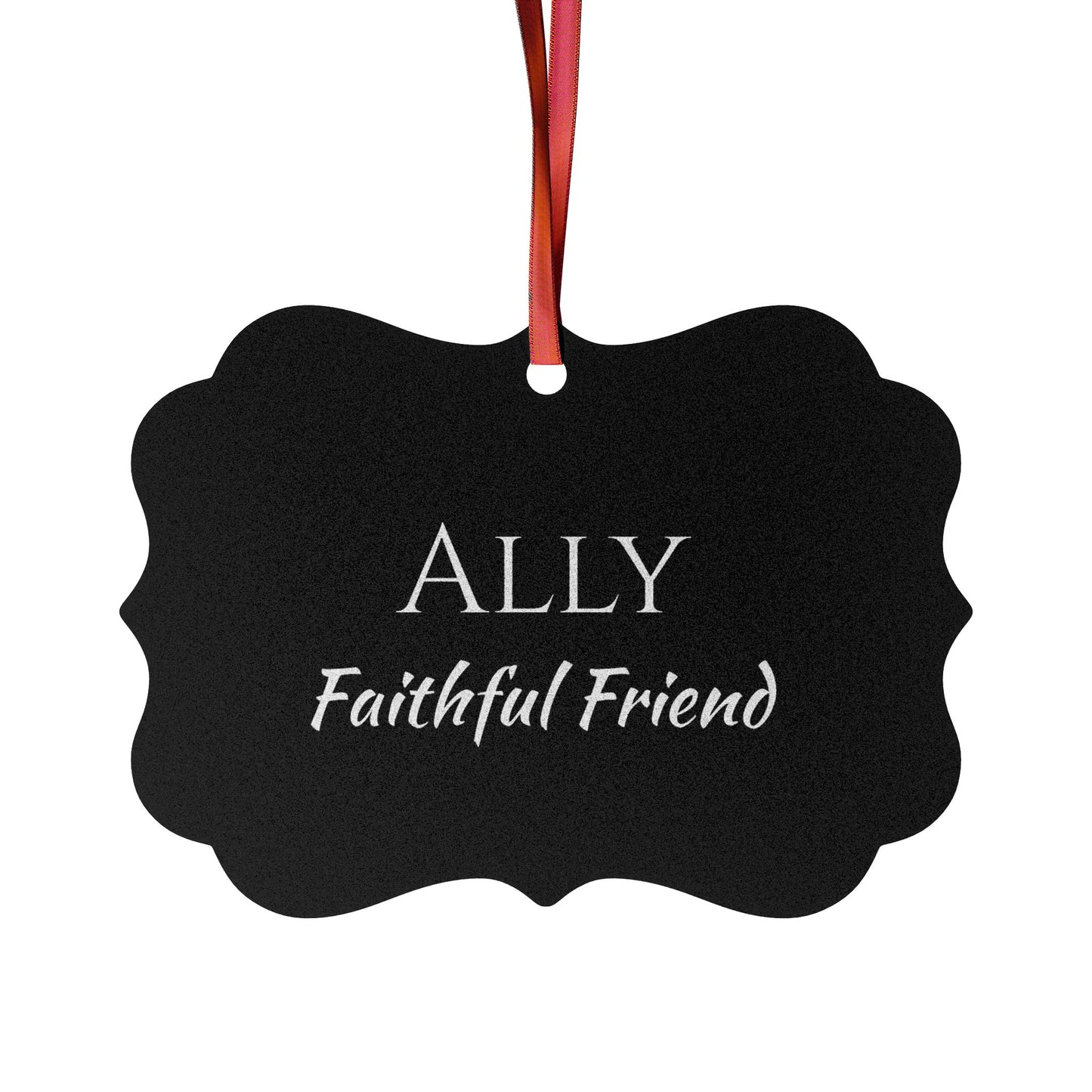 Ally - Elegant Custom Name Meaning Ornament