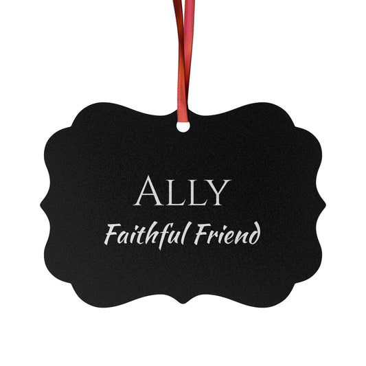 Ally - Elegant Custom Name Meaning Ornament