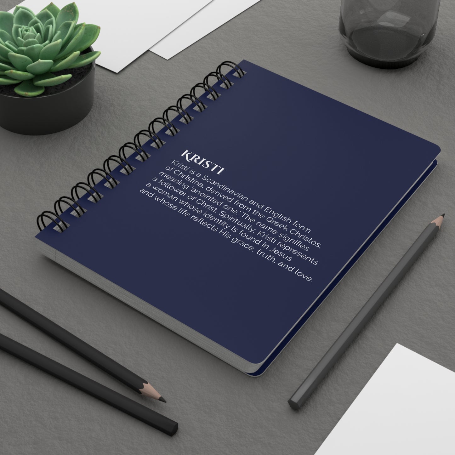 Kristi - Custom Name Meaning Journal and Poem Blue