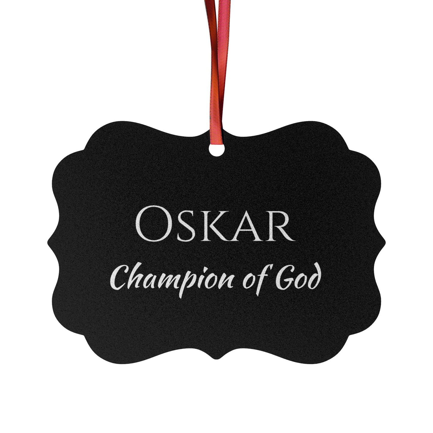 Oskar - Elegant Custom Name Meaning Ornament