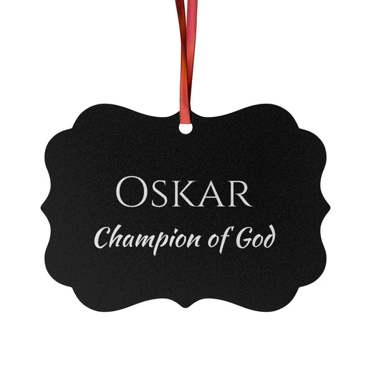 Oskar - Elegant Custom Name Meaning Ornament
