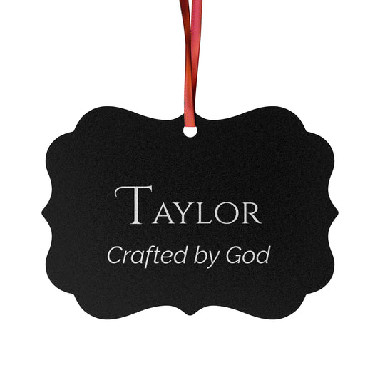 Taylor - Elegant Custom Name Meaning Ornament