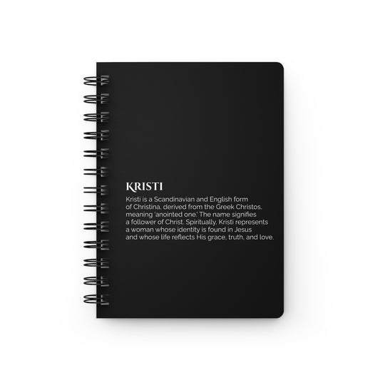 Kristi - Custom Name Meaning Journal and Poem Black