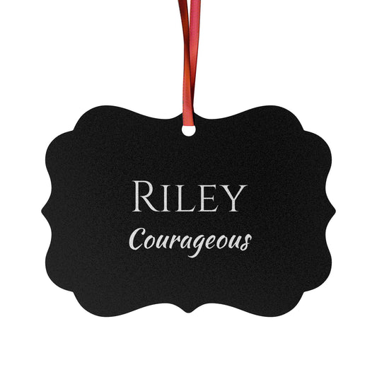 Riley - Elegant Custom Name Meaning Ornament