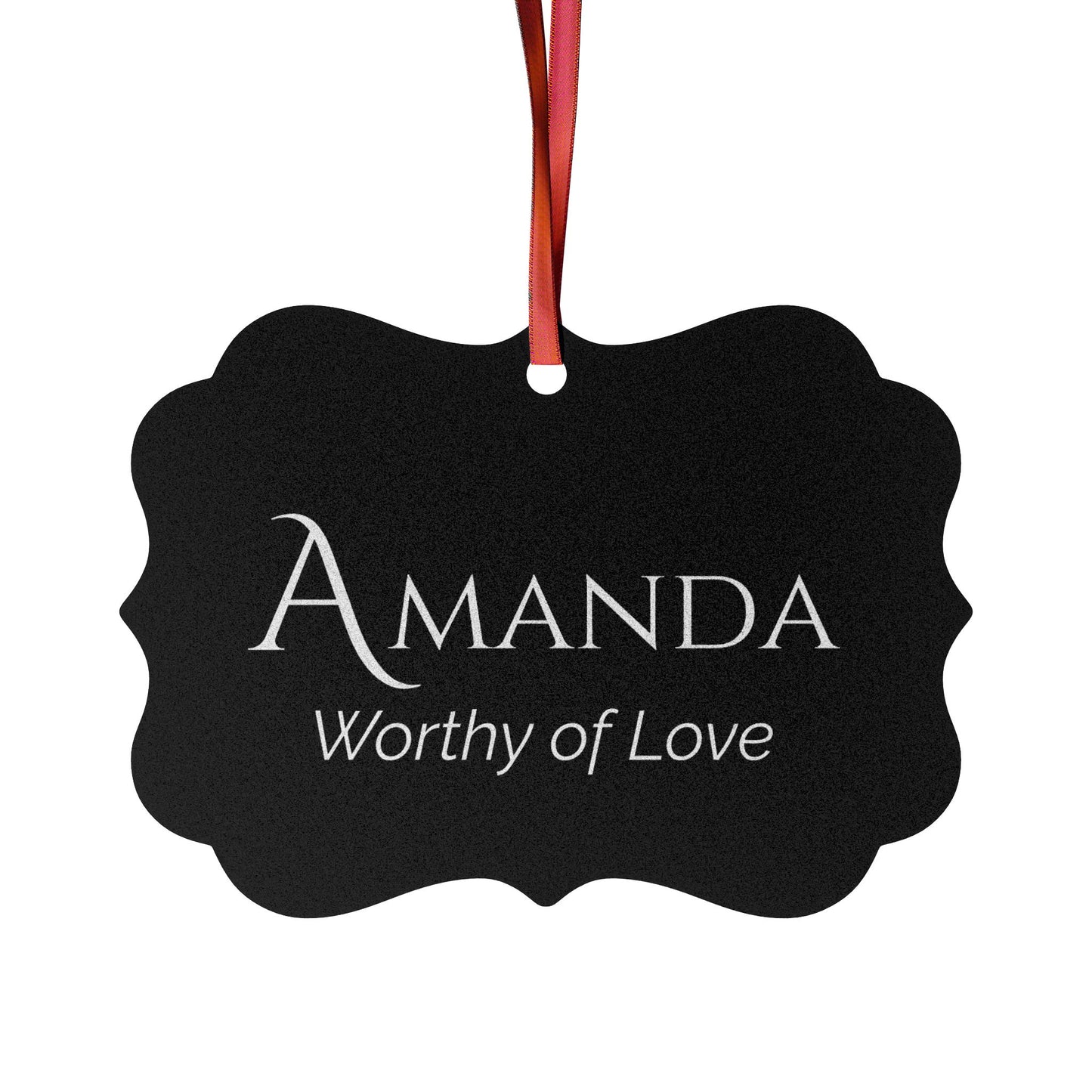 Amanda - Elegant Custom Name Meaning Ornament