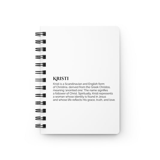 Kristi - Custom Name Meaning Journal and Poem White