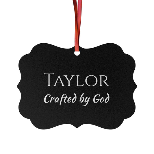 Taylor - Elegant Custom Name Meaning Ornament