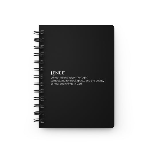 Lenee' - Custom Name Meaning Journal and Poem Black