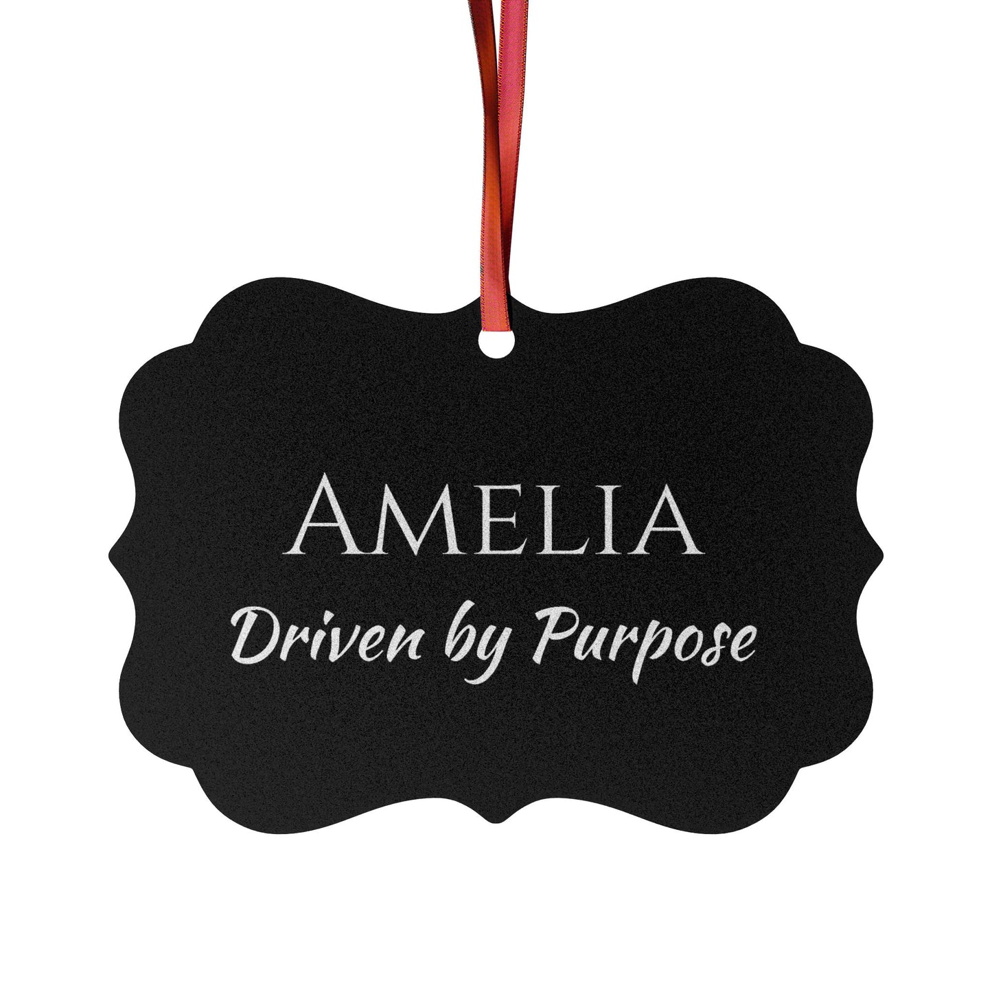 Amelia - Elegant Custom Name Meaning Ornament
