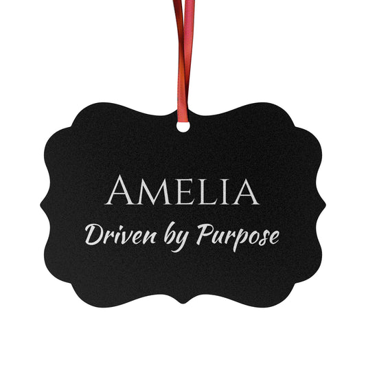 Amelia - Elegant Custom Name Meaning Ornament