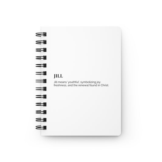 Jill - Custom Name Meaning Journal and Poem White