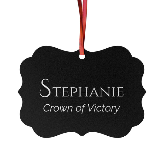 Stephanie - Elegant Custom Name Meaning Ornament