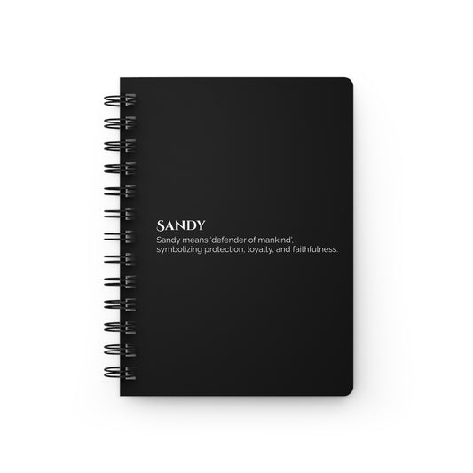 Sandy - Custom Name Meaning Journal and Poem Black
